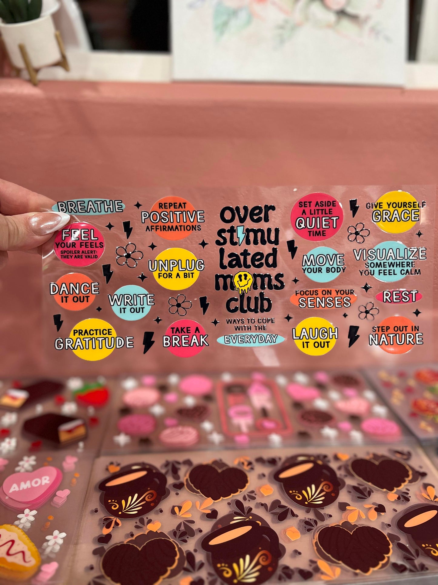 .Over Stimulated Moms Club Glass Cup