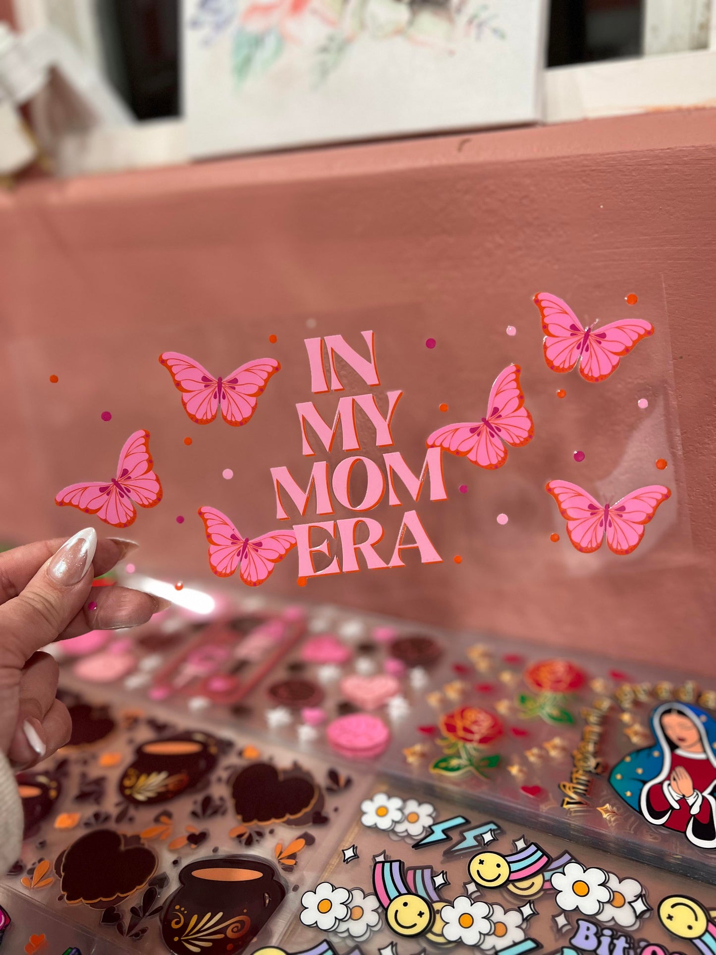 .In my Mom Era Glass Cup