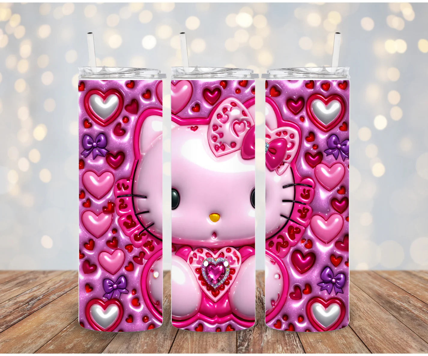 HK Pink 3D Tumbler