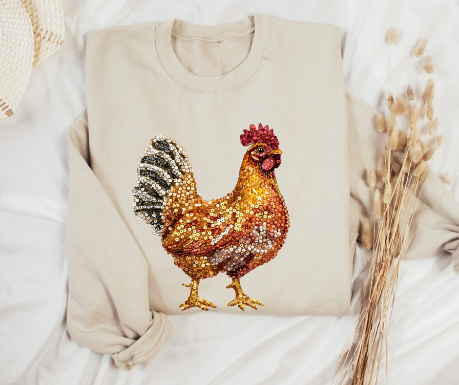 Rooster Tshirt or Crew