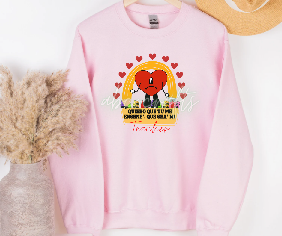 Quiero Que Seas Mi Teacher Crewneck Sweater