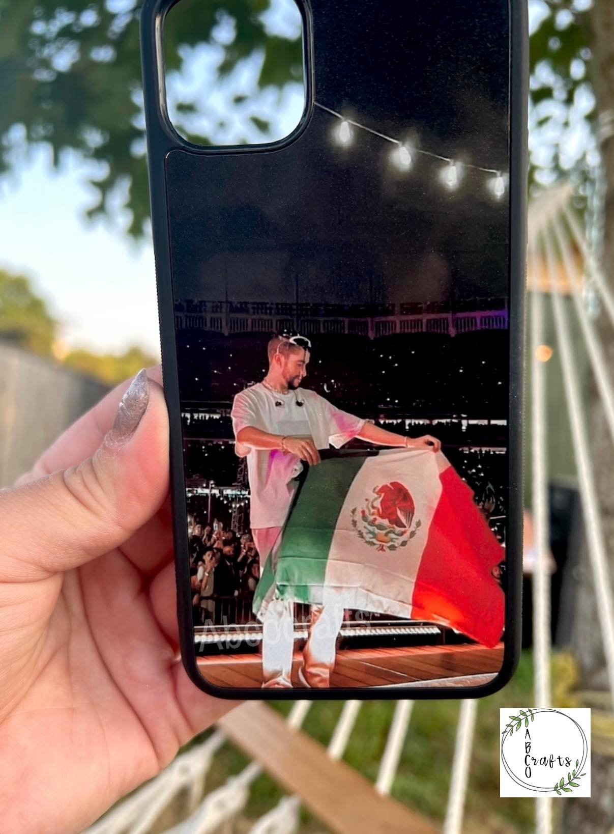 Mexican Flag Bad Bunny iPhone Case (RTS) AbcoCrafts Mexican Flag Bad Bunny iPhone Case (RTS) AbcoCrafts