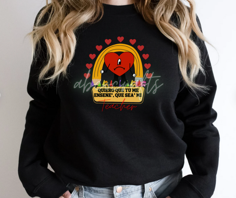 Quiero Que Seas Mi Teacher Crewneck Sweater