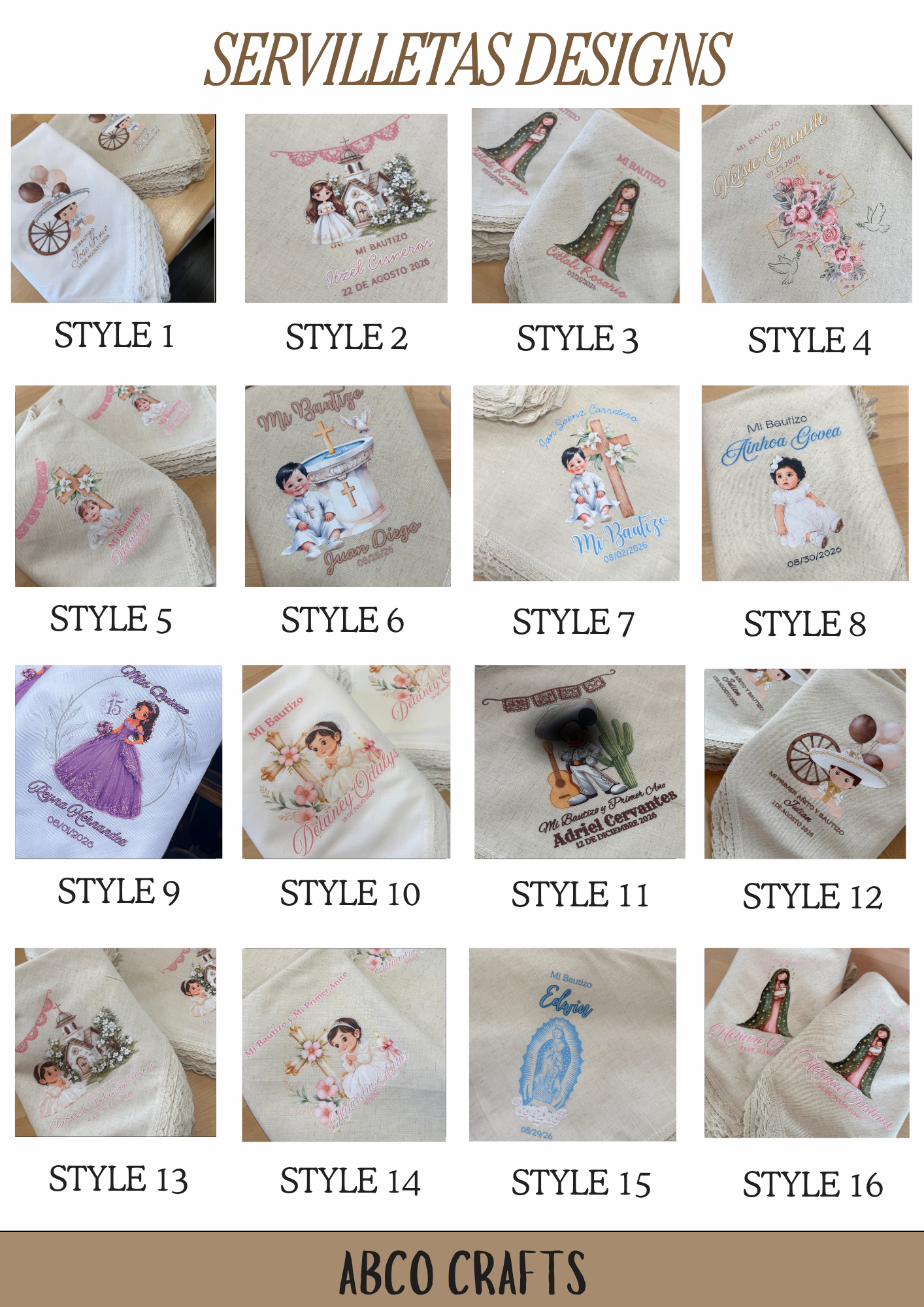 SERVILLETAS PERSONALIZADAS