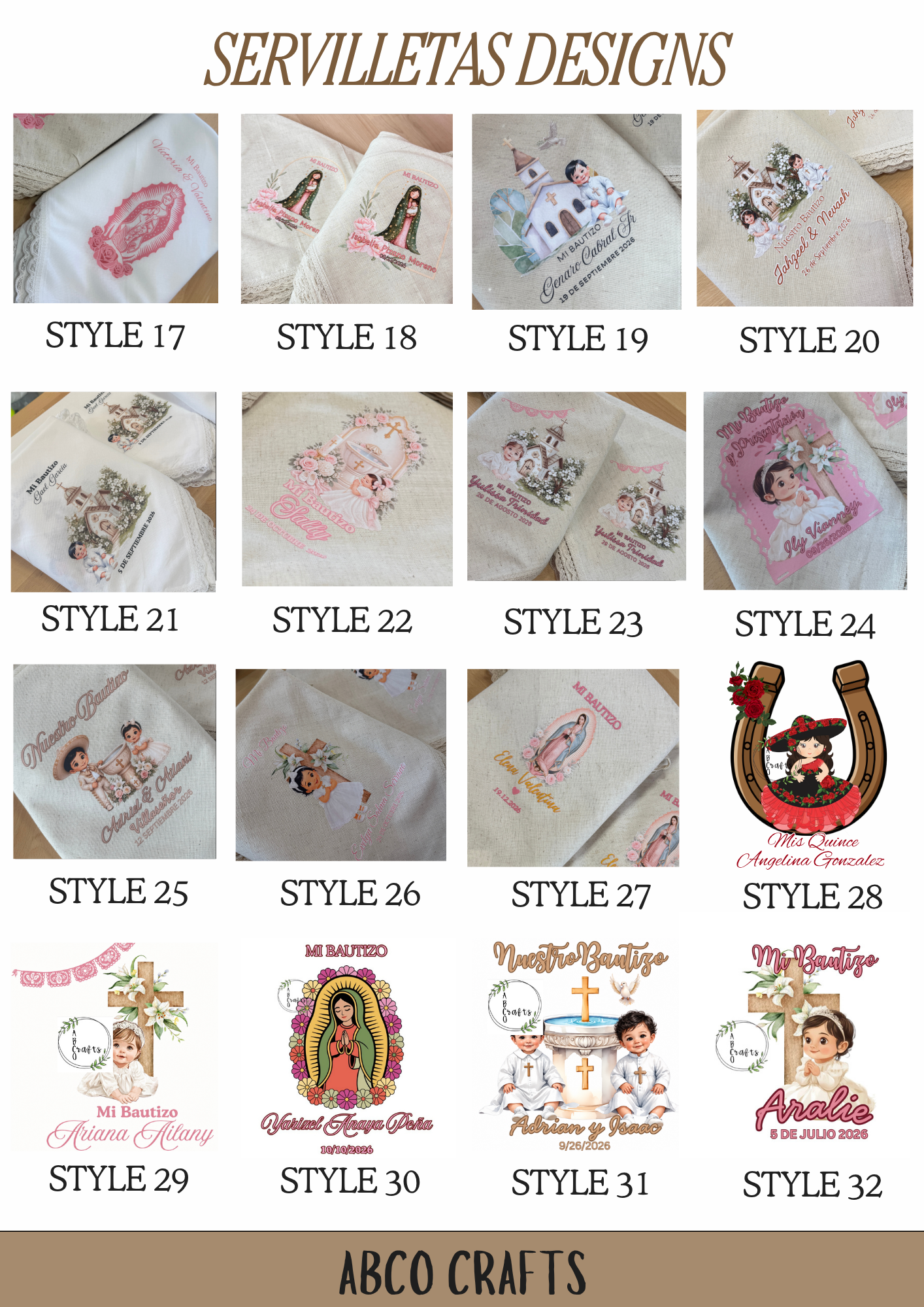 SERVILLETAS PERSONALIZADAS