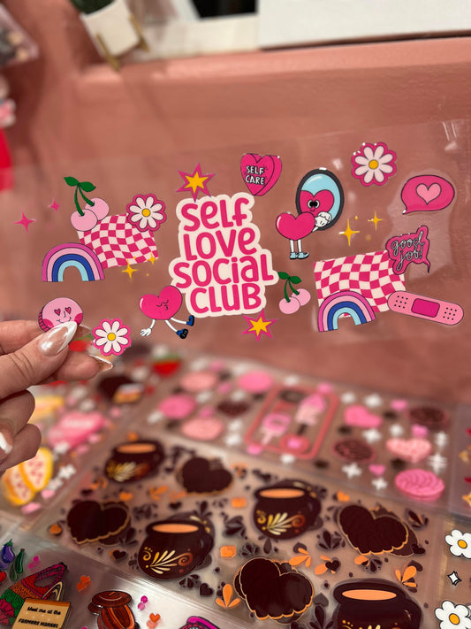 .Self Love Social Club Glass Cup