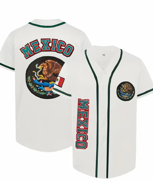 Mexico White  Baseball Jersey