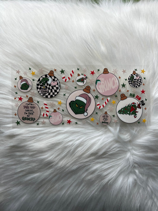 Grinch Ordainments Glass Cup