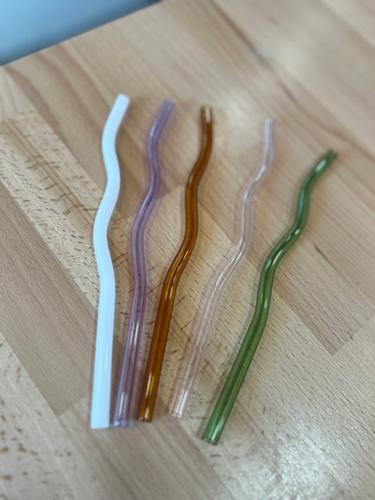 Wavy Glass Straw