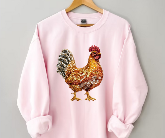 Rooster Tshirt or Crew
