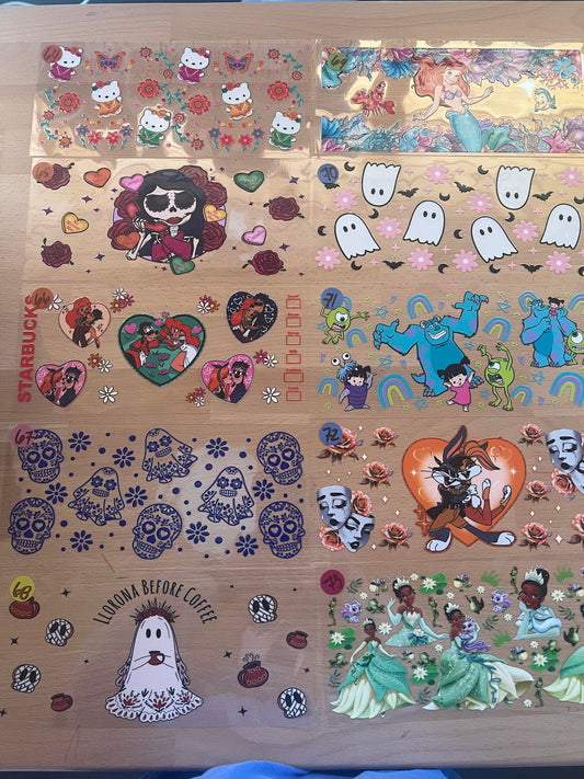 16oz Glass Cup (choose design by #)