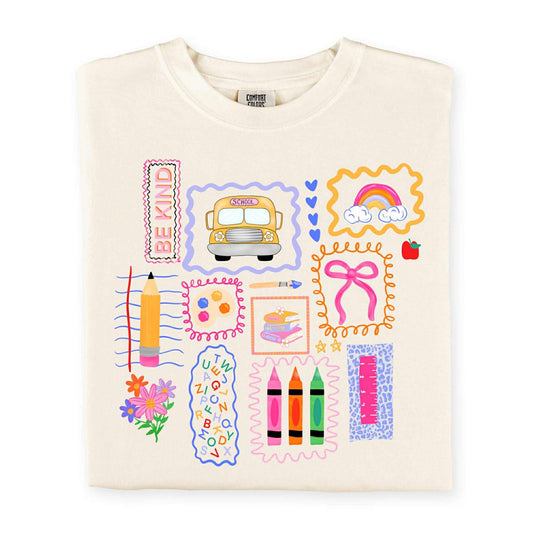 SCHOOL DOODLES Tshirt or Crew