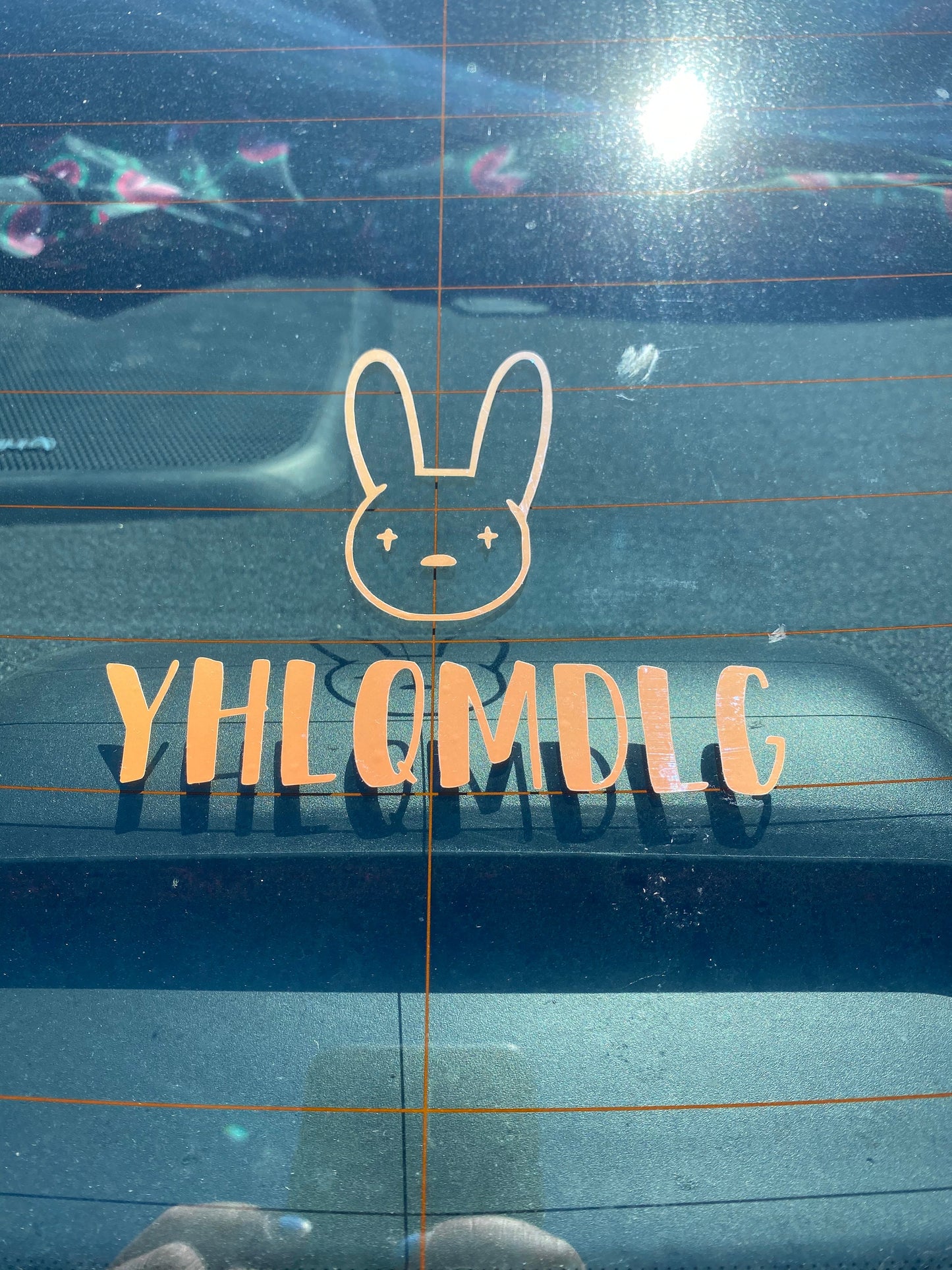 YHLQMDLG decal, Bad Bunny Decal, Conejo Malo, decal for cars, decal for laptop